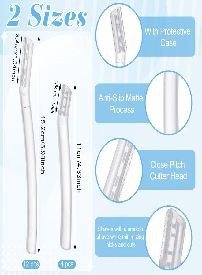ProSuites 16 Count Dermaplane Razor for Women Face, Professional Facial & Eyebrow Hair Remover, Gentle Skin Exfoliation with Precision Blades，Transparent - Image 2